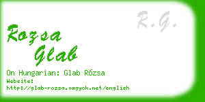 rozsa glab business card