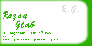 rozsa glab business card